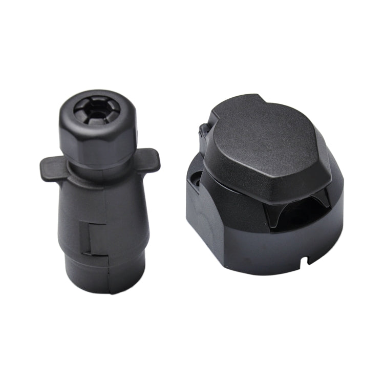 A0226 12V 7-pin Plastic Trailer Connector Socket + Plug EU - Terminal connectors by PMC Jewellery | Online Shopping South Africa | PMC Jewellery | Buy Now Pay Later Mobicred