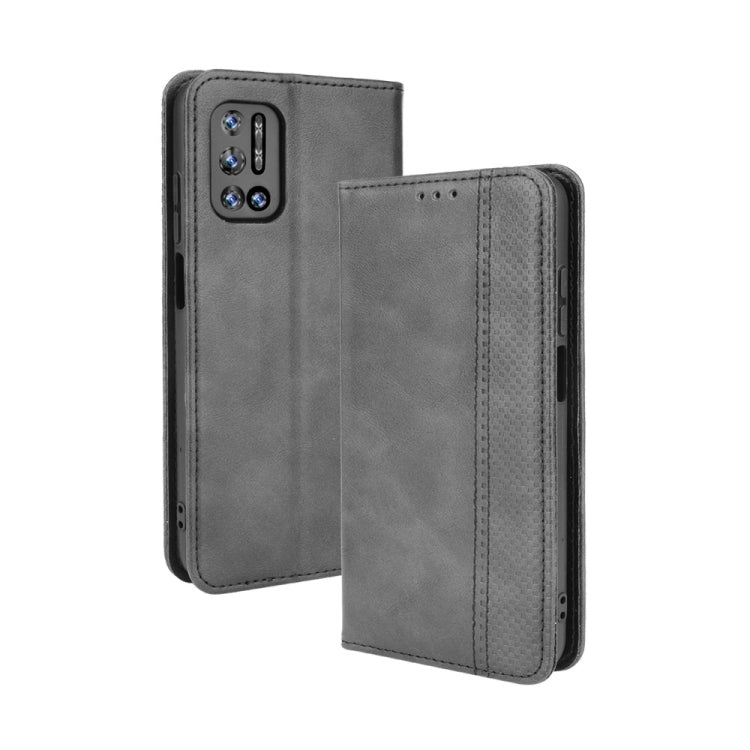 For Doogee N40 Pro Magnetic Buckle Retro Pattern Horizontal Flip Leather Case with Holder & Card Slot & Wallet(Black) - More Brand by PMC TechLife | Online Shopping South Africa | PMC TechLife | Buy Now Pay Later Mobicred