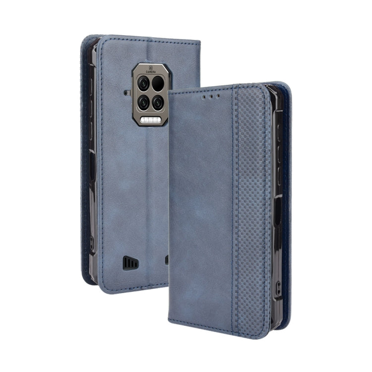 For Doogee S86 / S86 Pro Magnetic Buckle Retro Pattern Horizontal Flip Leather Case with Holder & Card Slot & Wallet(Blue) - More Brand by PMC TechLife | Online Shopping South Africa | PMC TechLife | Buy Now Pay Later Mobicred