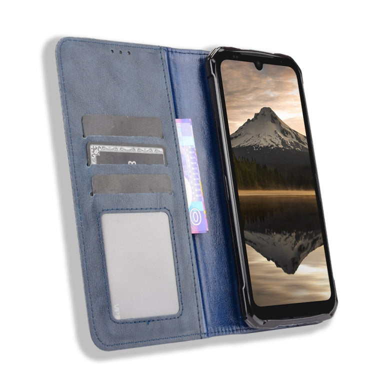 For Doogee S86 / S86 Pro Magnetic Buckle Retro Pattern Horizontal Flip Leather Case with Holder & Card Slot & Wallet(Blue) - More Brand by PMC TechLife | Online Shopping South Africa | PMC TechLife | Buy Now Pay Later Mobicred