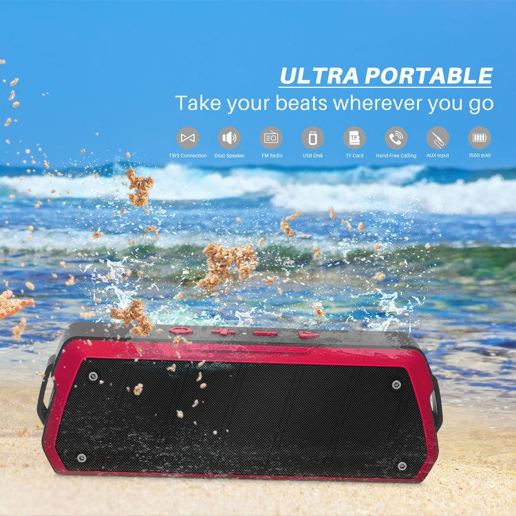 NewRixing NR-5000 IPX5 High Fidelity Bluetooth Speaker, Support Hands-free Call / TF Card / FM / U Disk(Orange) - free shipping - PMC Jewellery - Order now!