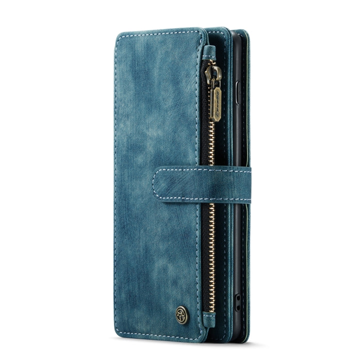 For Samsung Galaxy S10 CaseMe-C30 PU + TPU Multifunctional Horizontal Flip Leather Case with Holder & Card Slot & Wallet & Zipper Pocket(Blue) - Galaxy Phone Cases by CaseMe | Online Shopping South Africa | PMC Jewellery | Buy Now Pay Later Mobicred