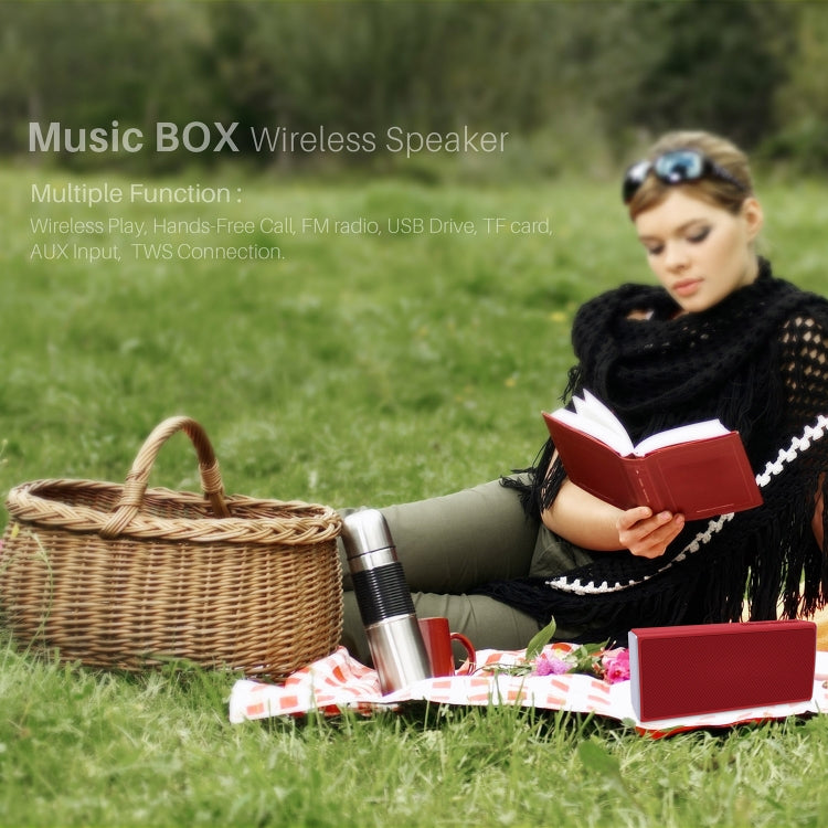 NewRixing NR-5012 Desktop Plating Bluetooth Speakerr, Support Hands-free Call / TF Card / FM / U Disk(Blue) - free shipping - PMC Jewellery - Order now!