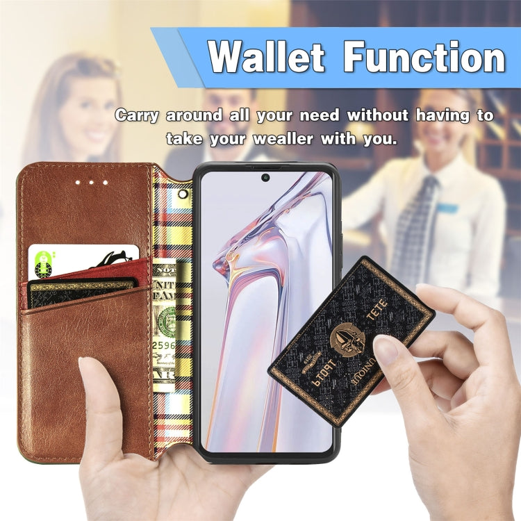 For Blackview A100 Cubic Grid Pressed Horizontal Flip Magnetic PU Leather Case with Holder & Card Slots & Wallet(Blue) - More Brand by PMC TechLife | Online Shopping South Africa | PMC TechLife | Buy Now Pay Later Mobicred