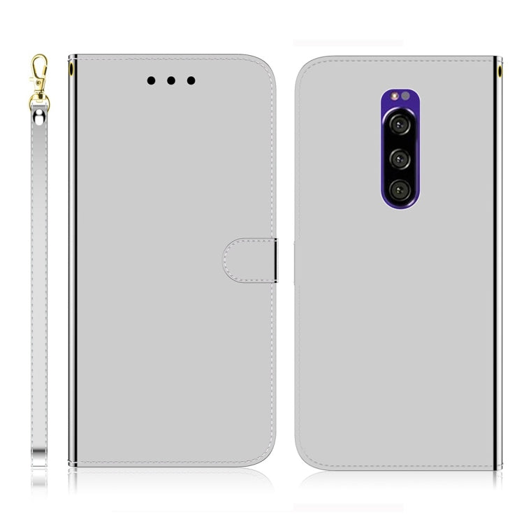 For Sony Xperia 1 Imitated Mirror Surface Horizontal Flip Leather Case with Holder & Card Slots & Wallet & Lanyard(Silver) - Sony Cases by PMC Jewellery | Online Shopping South Africa | PMC Jewellery