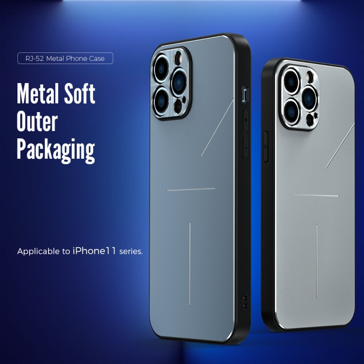 For iPhone 11 Pro R-JUST RJ-52 3-Line Style Metal TPU Shockproof Protective Case (Silver) - iPhone 11 Pro Cases by R-JUST | Online Shopping South Africa | PMC TechLife | Buy Now Pay Later Mobicred