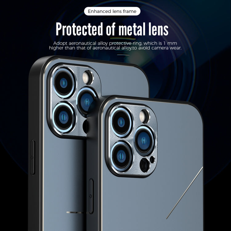 For iPhone 11 Pro Max R-JUST RJ-52 3-Line Style Metal TPU Shockproof Protective Case (Black) - iPhone 11 Pro Max Cases by R-JUST | Online Shopping South Africa | PMC TechLife | Buy Now Pay Later Mobicred