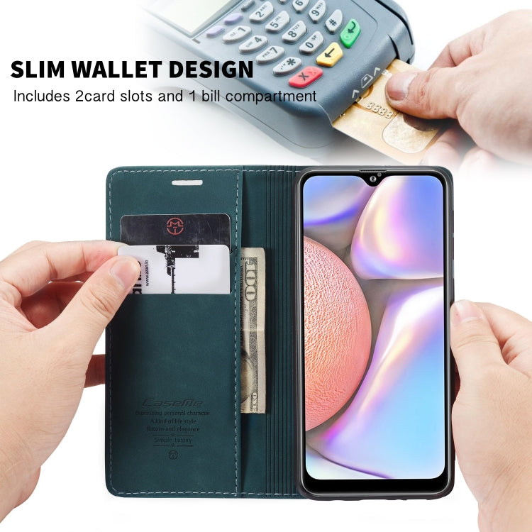 For Galaxy A10s CaseMe-013 Multifunctional Horizontal Flip Leather Case with Card Slot & Holder & Wallet(Blue) - Galaxy Phone Cases by CaseMe | Online Shopping South Africa | PMC Jewellery | Buy Now Pay Later Mobicred