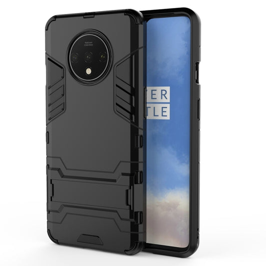 For OnePlus 7T Shockproof PC + TPU Protective Case with Holder(Black) - More Brand by PMC Jewellery | Online Shopping South Africa | PMC Jewellery