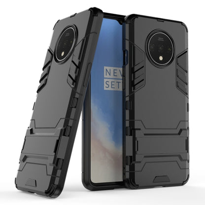 For OnePlus 7T Shockproof PC + TPU Protective Case with Holder(Black) - More Brand by PMC Jewellery | Online Shopping South Africa | PMC Jewellery