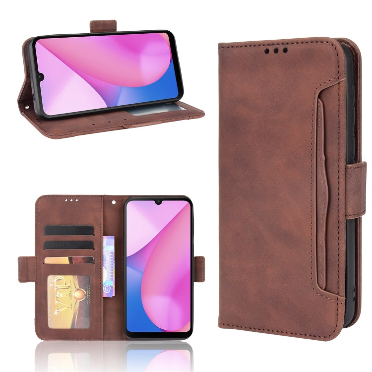 For Blackview Oscal C20 Skin Feel Calf Pattern Horizontal Flip Leather Case with Holder & Card Slots & Photo Frame(Brown) - More Brand by PMC Jewellery | Online Shopping South Africa | PMC Jewellery