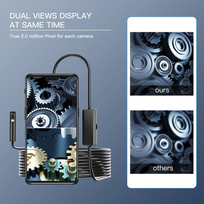 AN100 3 in 1 IP68 Waterproof USB-C / Type-C + Micro USB + USB Dual Cameras Industrial Digital Endoscope with 9 LEDs, Support Android System, Lens Diameter: 5.5mm, Length:3.5m Hard Cable -  by PMC Jewellery | Online Shopping South Africa | PMC Jewellery | Buy Now Pay Later Mobicred