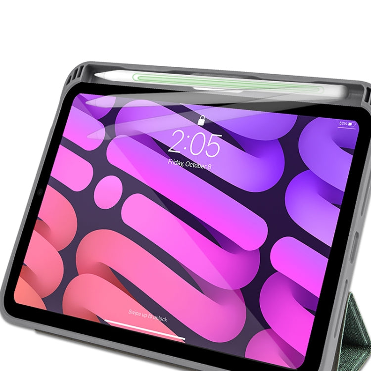 For iPad mini 6 / mini 2024 Mutural YASHI Series Cloth Pattern Texture Horizontal Flip Tablet Case(Blue) - free shipping - PMC TechLife - Order now!
