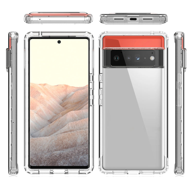 For Google Pixel 6 Pro High Transparency Two-color Gradient PC + TPU Phone Protective Case(Transparent) - Google Cases by PMC TechLife | Online Shopping South Africa | PMC TechLife