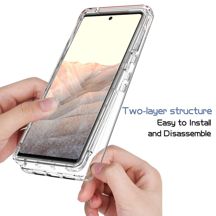 For Google Pixel 6 Pro High Transparency Two-color Gradient PC + TPU Phone Protective Case(Transparent) - Google Cases by PMC TechLife | Online Shopping South Africa | PMC TechLife