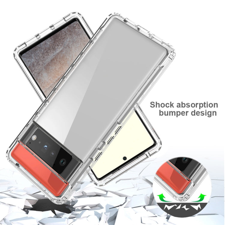 For Google Pixel 6 Pro High Transparency Two-color Gradient PC + TPU Phone Protective Case(Transparent) - Google Cases by PMC TechLife | Online Shopping South Africa | PMC TechLife