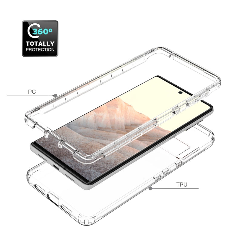 For Google Pixel 6 Pro High Transparency Two-color Gradient PC + TPU Phone Protective Case(Transparent) - Google Cases by PMC TechLife | Online Shopping South Africa | PMC TechLife