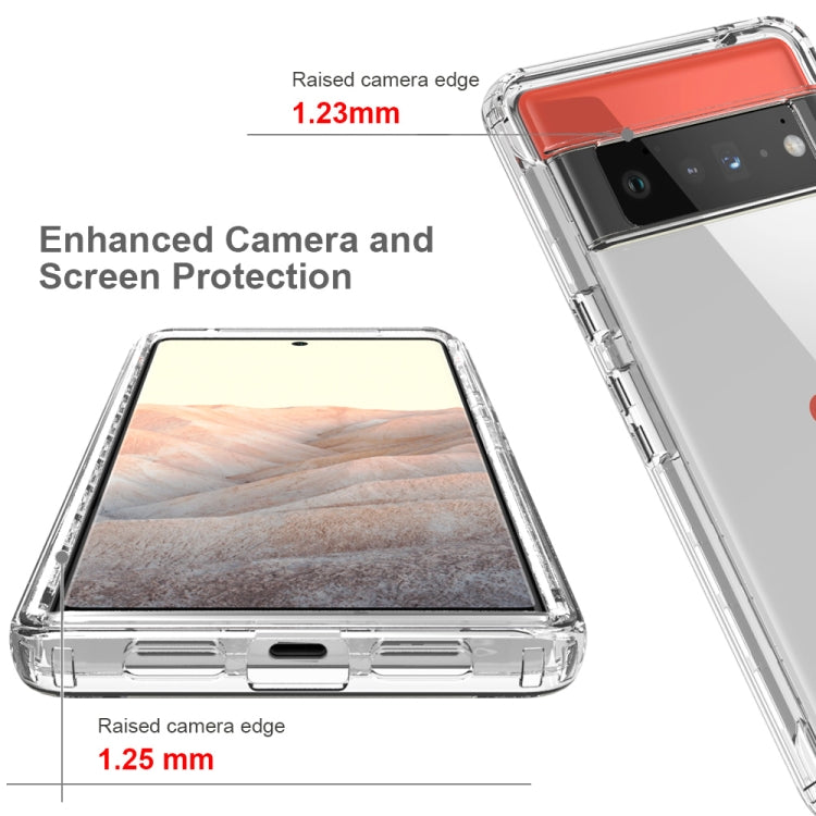 For Google Pixel 6 Pro High Transparency Two-color Gradient PC + TPU Phone Protective Case(Transparent) - Google Cases by PMC TechLife | Online Shopping South Africa | PMC TechLife