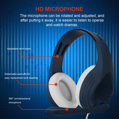 SADES A9 3.5mm Port Adjustable Gaming Headset with Microphone(Blue) - Multimedia Headset by SADES | Online Shopping South Africa | PMC Jewellery | Buy Now Pay Later Mobicred