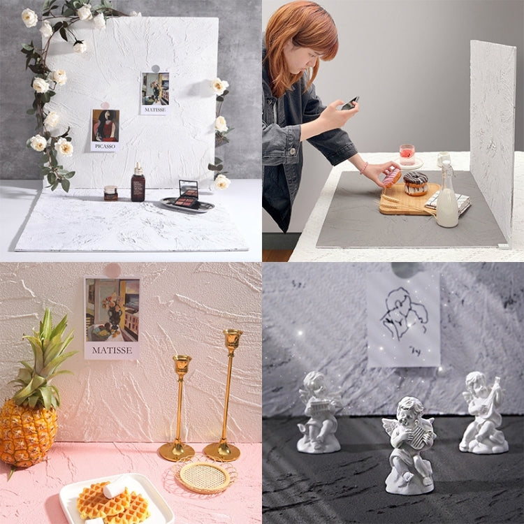 60 x 60cm Retro PVC Cement Texture Board Photography Backdrops Board(Soot Pink) - Brick Wall by PMC TechLife | Online Shopping South Africa | PMC TechLife | Buy Now Pay Later Mobicred