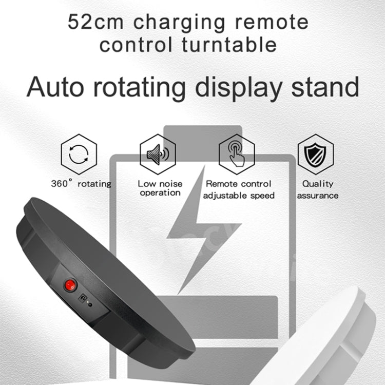 52cm Remote Control Electric Rotating Turntable Display Stand Video Shooting Props Turntable, Charging Power, Power Plug:AU Plug(Black) - free shipping - PMC TechLife - Order now!