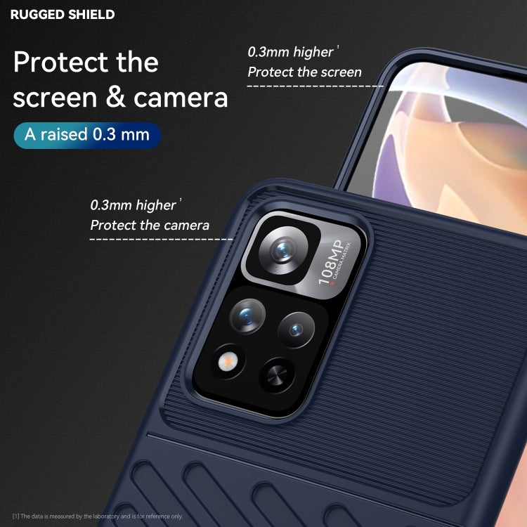 For Xiaomi Redmi Note 11 Pro / Note 11 Pro+ Thunderbolt Shockproof TPU Soft Phone Case(Blue) - Xiaomi Cases by PMC TechLife | Online Shopping South Africa | PMC TechLife | Buy Now Pay Later Mobicred