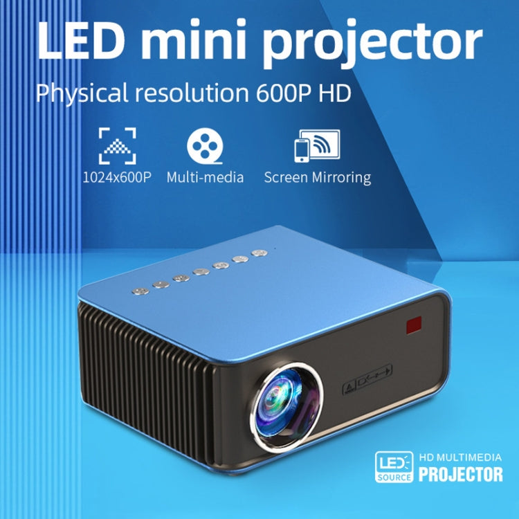 T4 Same Screen Version 1024x600 1200 Lumens Portable Home Theater LCD Projector, Plug Type:US Plug(Blue) - Mini Projector by PMC Jewellery | Online Shopping South Africa | PMC Jewellery | Buy Now Pay Later Mobicred