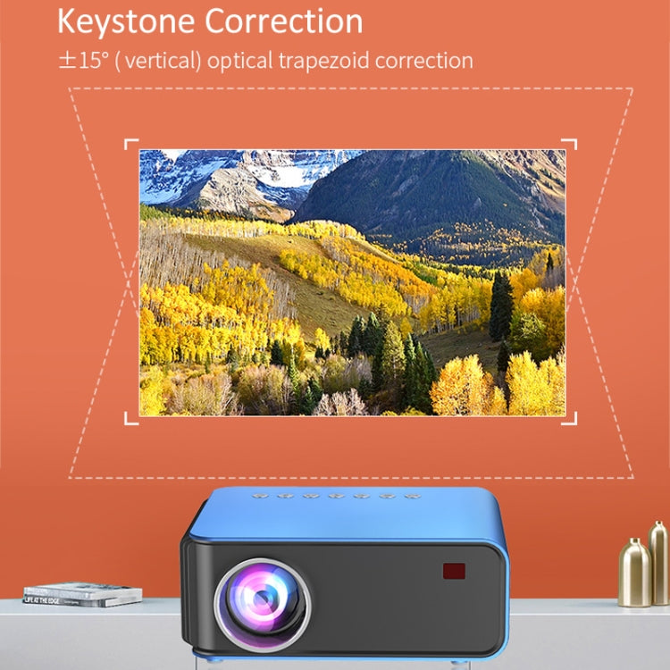 T4 Same Screen Version 1024x600 1200 Lumens Portable Home Theater LCD Projector, Plug Type:UK Plus(Blue) - Mini Projector by PMC Jewellery | Online Shopping South Africa | PMC Jewellery | Buy Now Pay Later Mobicred