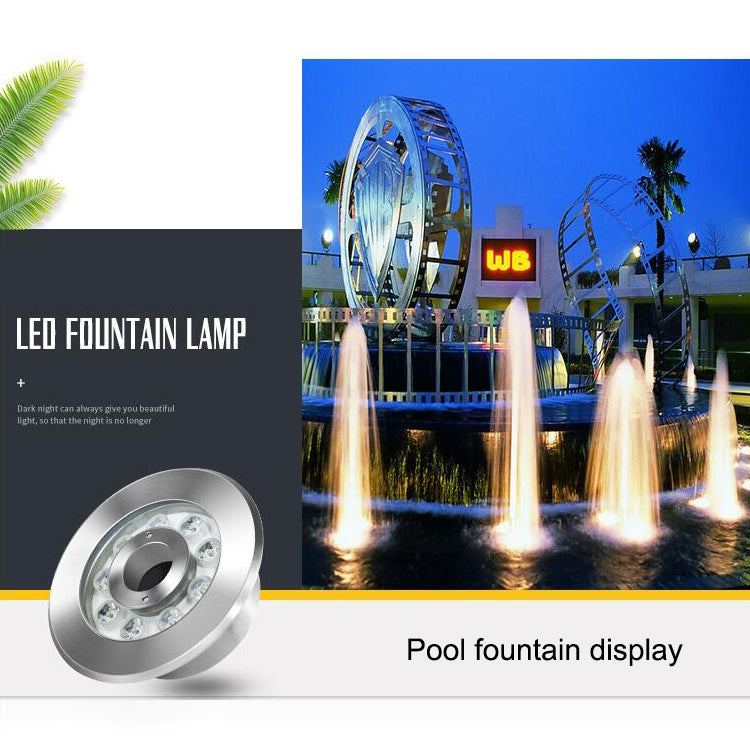 18W Landscape Ring LED Stainless Steel Underwater Fountain Light(Warm Light) - Underwater Lights by PMC TechLife | Online Shopping South Africa | PMC TechLife | Buy Now Pay Later Mobicred