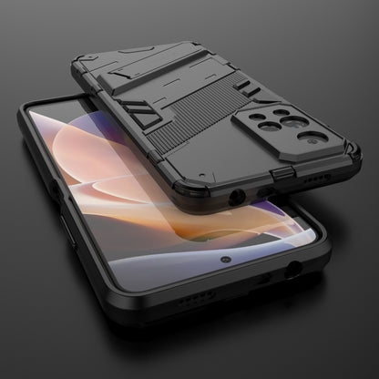 For Xiaomi Redmi Note 11 Pro / Note 11 Pro+ Punk Armor 2 in 1 PC + TPU Shockproof Phone Case with Invisible Holder(Black) - Xiaomi Cases by PMC Jewellery | Online Shopping South Africa | PMC Jewellery