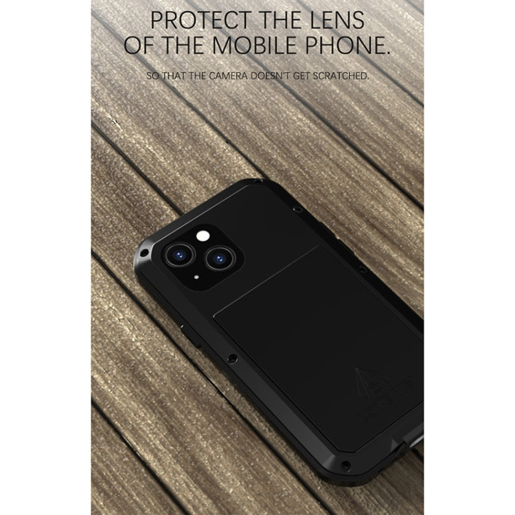 For iPhone 13 mini LOVE MEI Metal Shockproof Life Waterproof Dustproof Protective Phone Case (Red) - iPhone 13 mini Cases by LOVE MEI | Online Shopping South Africa | PMC Jewellery