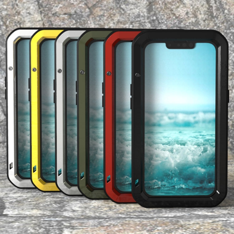 For iPhone 13 mini LOVE MEI Metal Shockproof Life Waterproof Dustproof Protective Phone Case (Yellow) - free shipping - PMC TechLife - Order now!