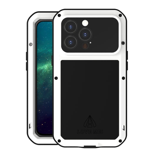 For iPhone 13 Pro LOVE MEI Metal Shockproof Life Waterproof Dustproof Protective Phone Case (White) - iPhone 13 Pro Cases by LOVE MEI | Online Shopping South Africa | PMC Jewellery | Buy Now Pay Later Mobicred