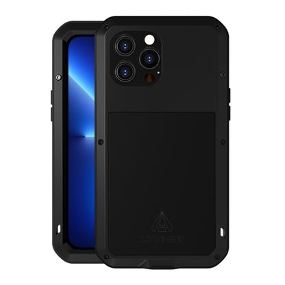 For iPhone 13 Pro Max LOVE MEI Metal Shockproof Life Waterproof Dustproof Protective Phone Case (Black) - iPhone 13 Pro Max Cases by LOVE MEI | Online Shopping South Africa | PMC Jewellery