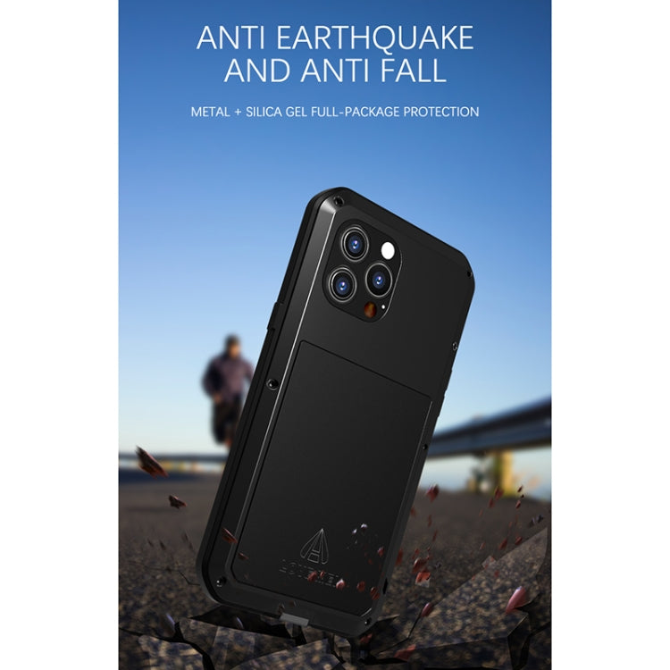 For iPhone 13 Pro Max LOVE MEI Metal Shockproof Life Waterproof Dustproof Protective Phone Case (Black) - iPhone 13 Pro Max Cases by LOVE MEI | Online Shopping South Africa | PMC Jewellery