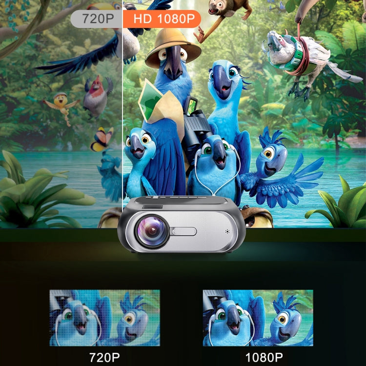 T7 1920x1080P 200 ANSI Portable Home Theater LED HD Digital Projector, Basic Version, AU Plug(Black) - LED Projector by PMC TechLife | Online Shopping South Africa | PMC TechLife | Buy Now Pay Later Mobicred