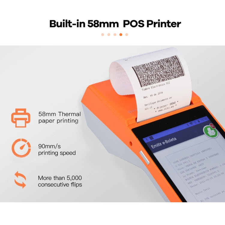 SGT-SP01 5.5 inch HD Screen Handheld POS Receipt Printer, Basic Version, US Plug(Blue) - Receipt Printers by PMC Jewellery | Online Shopping South Africa | PMC Jewellery | Buy Now Pay Later Mobicred