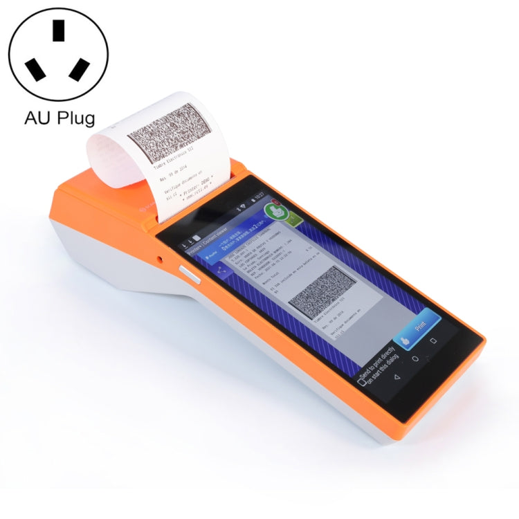 SGT-SP01 5.5 inch HD Screen Handheld POS Receipt Printer, Basic Version, AU Plug(Orange) - Receipt Printers by PMC Jewellery | Online Shopping South Africa | PMC Jewellery | Buy Now Pay Later Mobicred