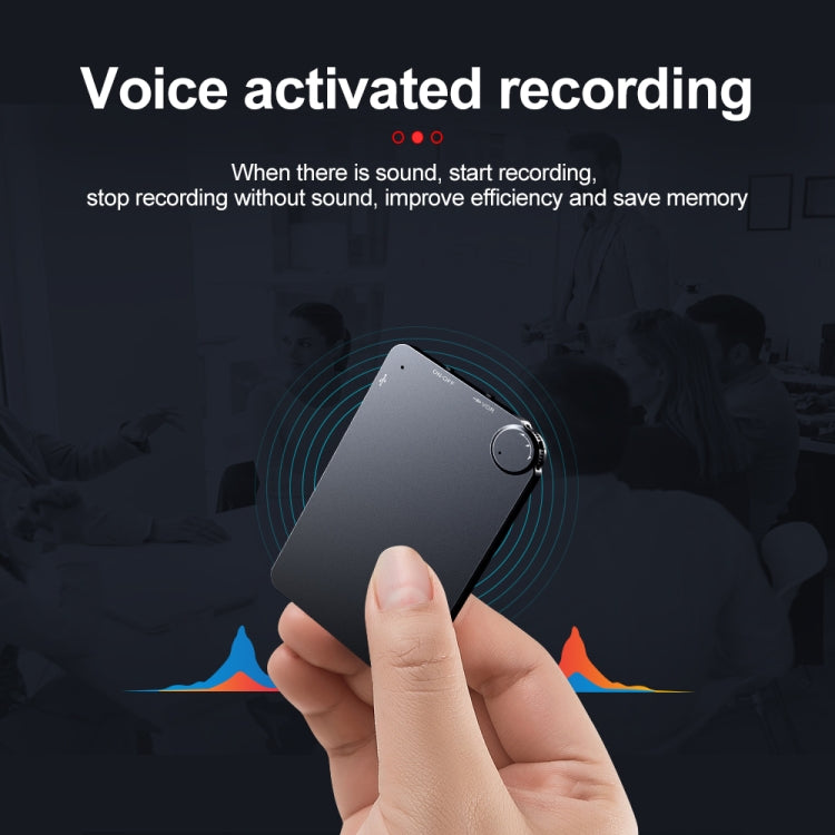 K2 Portable Ultra-thin Card Voice Recorder, Capacity:32GB(Black) - Other Style by PMC Jewellery | Online Shopping South Africa | PMC Jewellery | Buy Now Pay Later Mobicred