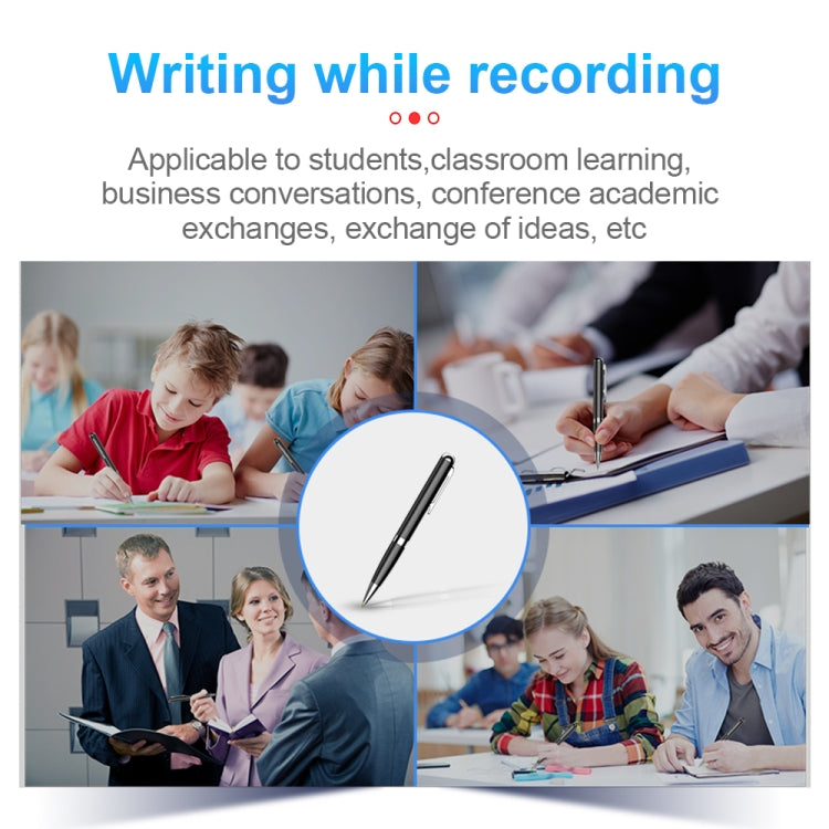 Q96 Intelligent HD Digital Noise Reduction Recording Pen, Capacity:64GB(Black) - free shipping - PMC TechLife - Order now!
