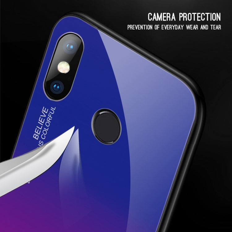 For Xiaomi Redmi Note 5 Pro Gradient Color Glass Case(Purple) - Xiaomi Cases by PMC Jewellery | Online Shopping South Africa | PMC Jewellery