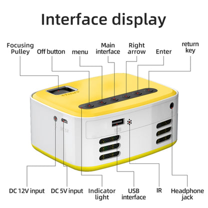 T20 320x240 400 Lumens Portable Home Theater LED HD Digital Projector, Same Screen Version, US Plug(Black White) - LED Projector by PMC Jewellery | Online Shopping South Africa | PMC Jewellery | Buy Now Pay Later Mobicred