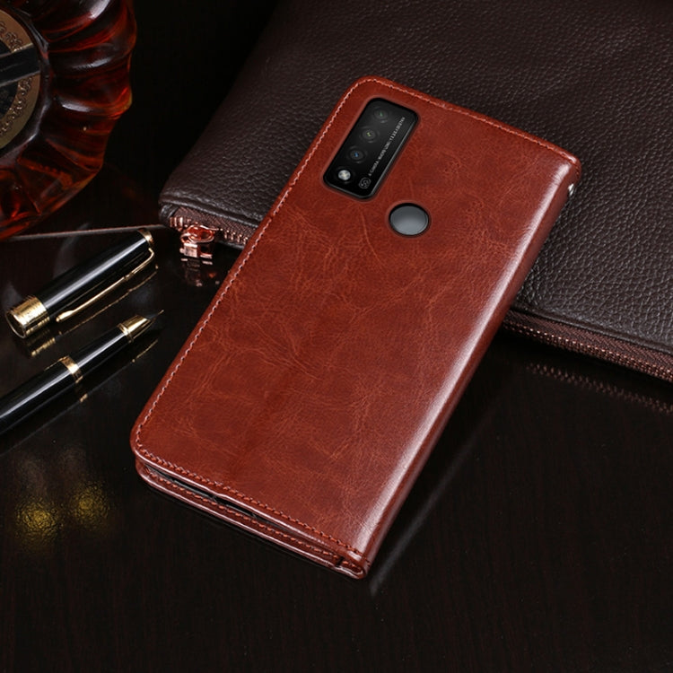 For TCL 20 R 5G idewei Crazy Horse Texture Leather Phone Case(White) - free shipping - PMC Jewellery - Order now!