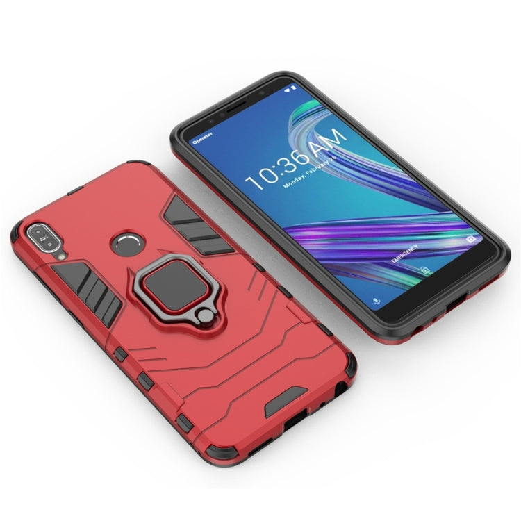 For Asus Zenfone Max Pro (M1) ZB601KL Shockproof PC + TPU Protective Case with Magnetic Ring Holder(Red) - ASUS Cases by PMC TechLife | Online Shopping South Africa | PMC TechLife