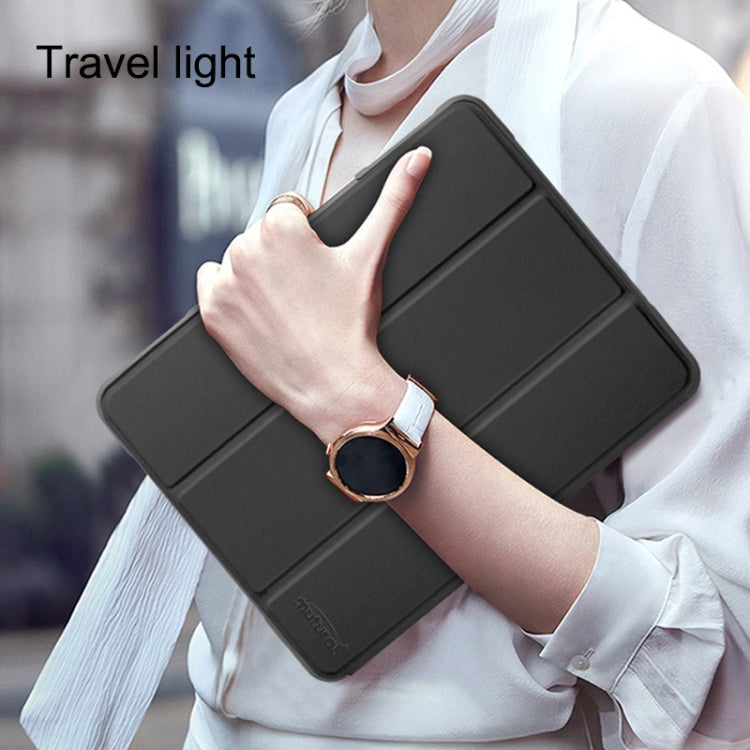 For iPad 10.2 Mutural Horizontal Flip PC + TPU + PU Leather Case with Holder & Pen Slot(Blue) - free shipping - PMC TechLife - Order now!