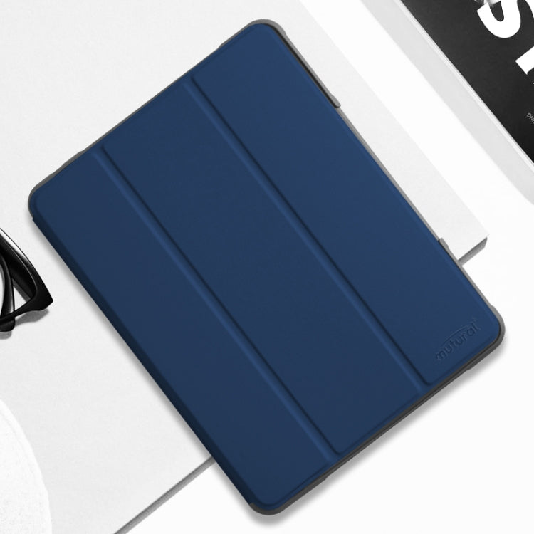For iPad 9.7 Mutural Horizontal Flip PC + TPU + PU Leather Case with Holder & Pen Slot(Blue) - free shipping - PMC TechLife - Order now!