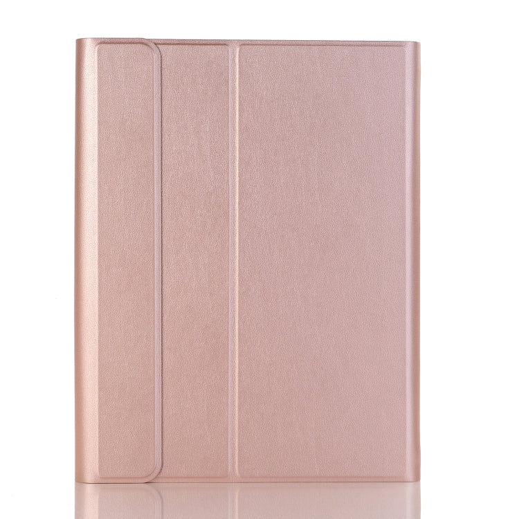 A07B-A Lambskin Texture Square Keycap Bluetooth Keyboard Leather Case with Touch Control For iPad 9.7 2018 & 2017 / Pro 9.7 inch / Air 2(Rose Gold) - Universal by PMC TechLife | Online Shopping South Africa | PMC TechLife