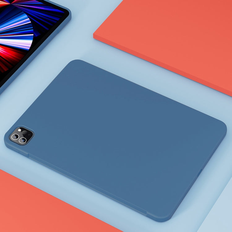 For iPad Pro 11 inch 2022 / 2021 / 2020 Mutural Silicone Microfiber Tablet Case(Sky Blue) - free shipping - PMC TechLife - Order now!