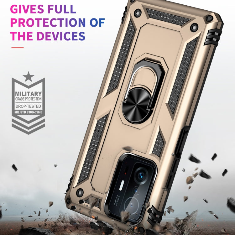 For Xiaomi 11T Pro Shockproof TPU + PC Phone Case(Gold) - Xiaomi Cases by PMC Jewellery | Online Shopping South Africa | PMC Jewellery