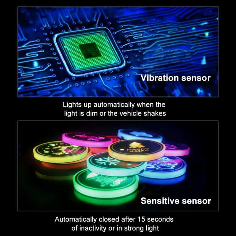 Car AcrylicColorful USB Charger Water Cup Groove LED Atmosphere Light(Bell) - Car Drink Holders by PMC TechLife | Online Shopping South Africa | PMC TechLife | Buy Now Pay Later Mobicred